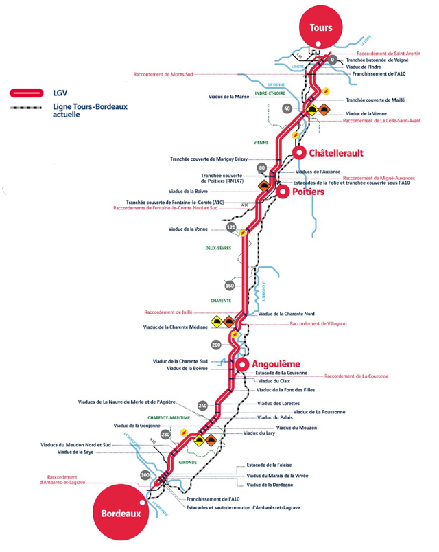 distance tours bordeaux autoroute